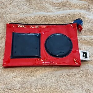 EstΓ©e Lauder Lisa has Perry Red and Blue Zip Cosmetic Bag New